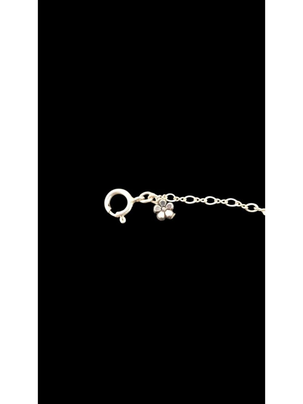 Vintage Sterling Silver Necklace Faux Pearls 16 Inches Elegant Floral Filigree - Picture 4 of 9